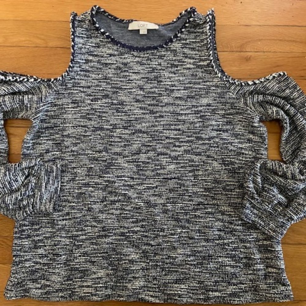 LOFT cold shoulder knit top